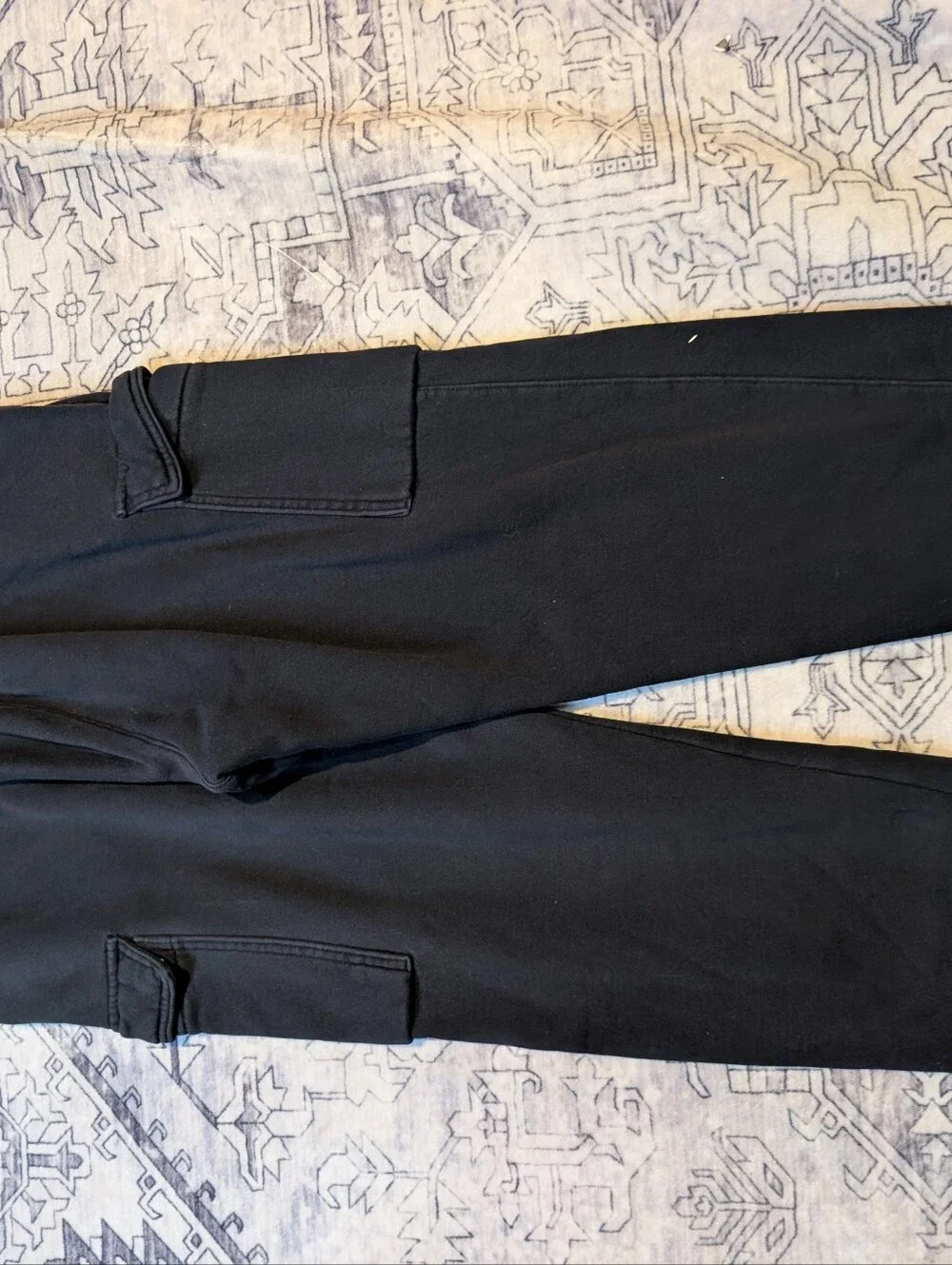 Nike Mens  Black Cargo Cotton Blend Joggers Size Medium